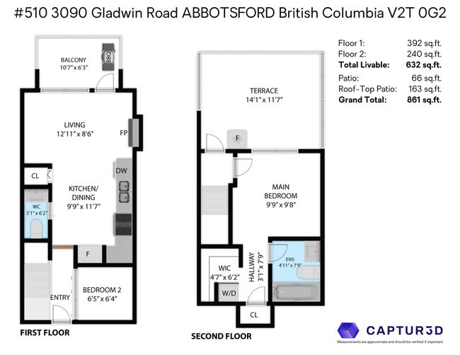 510 - 3090 Gladwin Road, Condo with 1 bedrooms, 1 bathrooms and 1 parking in Abbotsford BC | Image 3