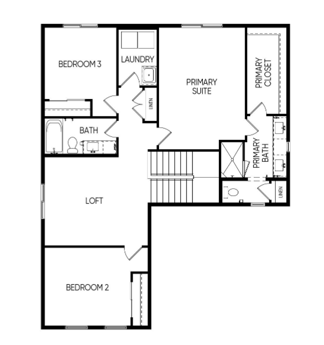 Upper Level with Loft! And Convenient 2nd Floor Laundry room! | Image 28
