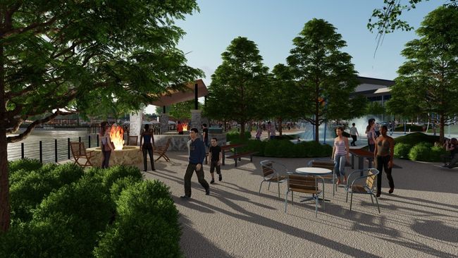 View of community with an outdoor fire pit | Image 29