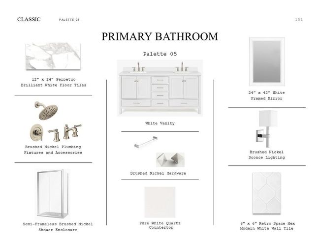Classic Look Palette 5: Primary Bathroom Selection Sheet (*Artist rendering used for illustration purposes only.) | Image 16