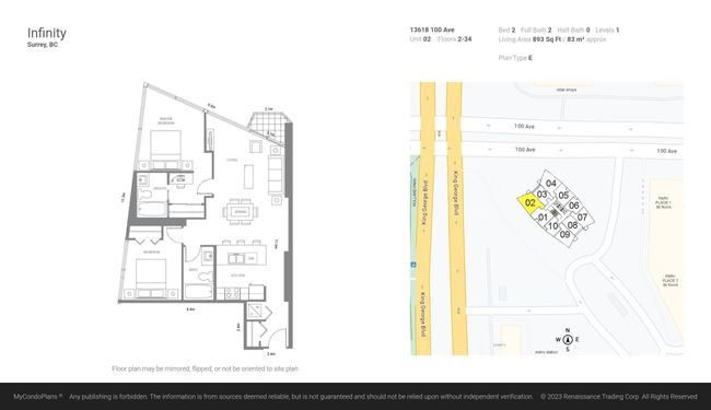 602 - 13618 100 Avenue, Condo with 2 bedrooms, 2 bathrooms and 1 parking in Surrey BC | Image 13
