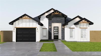 Modern inspired farmhouse with a garage | Image 2