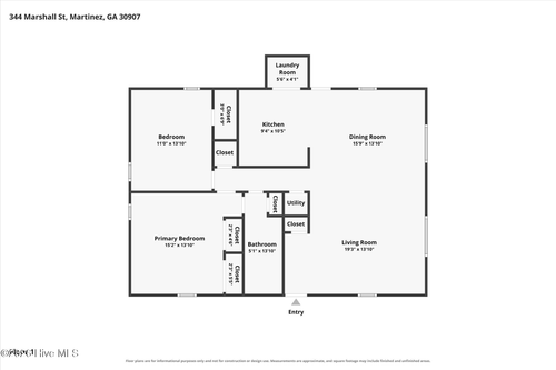 344 Marshall St, Martinez, GA, 30907-2584 | Card Image