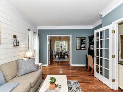 Formal Living Room/Office with ship lap wall, crown molding & French doors! | Image 3