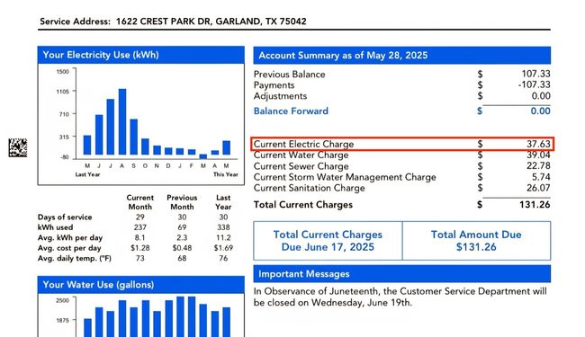 Utility Bill May 2025 | Image 28