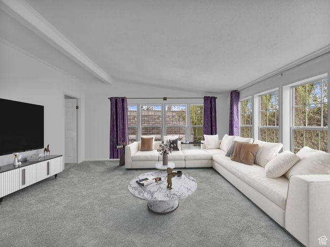 Virtual Staging of family room with plenty of natural light and vaulted ceiling | Image 7
