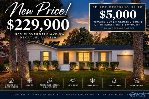 1309 Cloverdale Ave Sw, Decatur, AL, 35601-3725 | Card Image