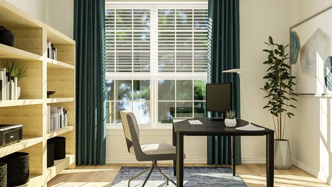 Office space featuring wood finished floors and baseboards | Image 22