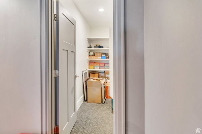 Hall with carpet flooring and recessed lighting | Image 62