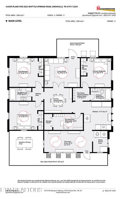 3522 Whittle Springs Rd, Knoxville, TN, 37917-2324 | Card Image