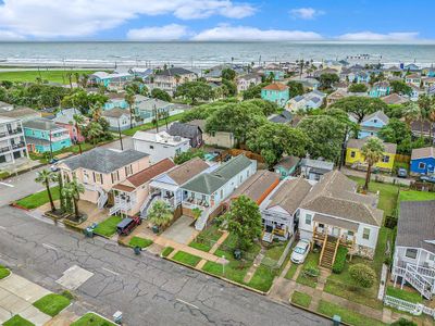 Aerial view facing southeast towards the Seawall, and Gulf of Mexico. | Image 2