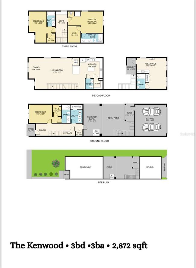 2144 5 Th Ave N, Townhouse with 3 bedrooms, 4 bathrooms and null parking in ST PETERSBURG FL | Image 5