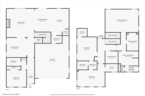 916 Kate Dr, Evans, GA, 30809-5612 | Card Image