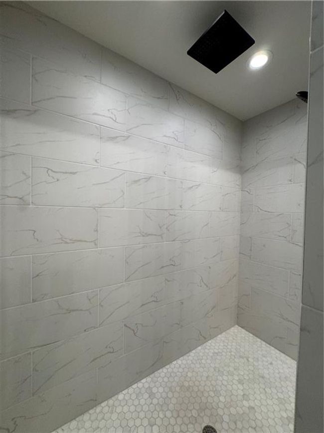 Bathroom with a tile shower and recessed lighting | Image 36