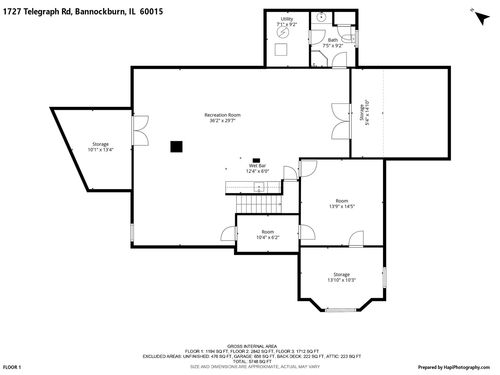 1727 Telegraph Rd, Bannockburn, IL, 60015-1859 | Card Image