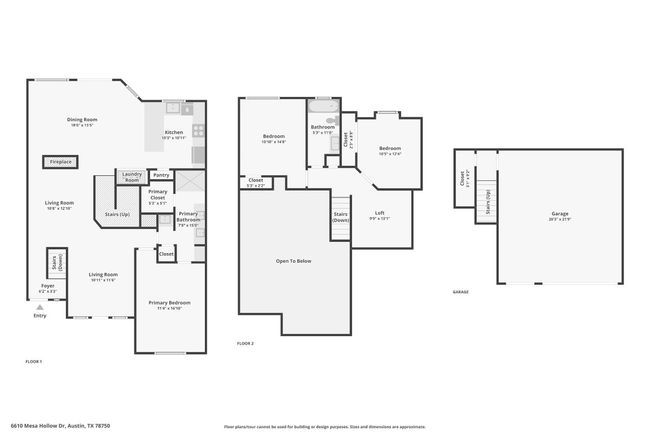 6610 Mesa Hollow Dr, Townhouse with 3 bedrooms, 2 bathrooms and 4 parking in Austin TX | Image 19