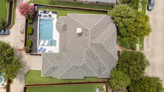 Aerial view of property and surrounding area featuring a pool | Image 35