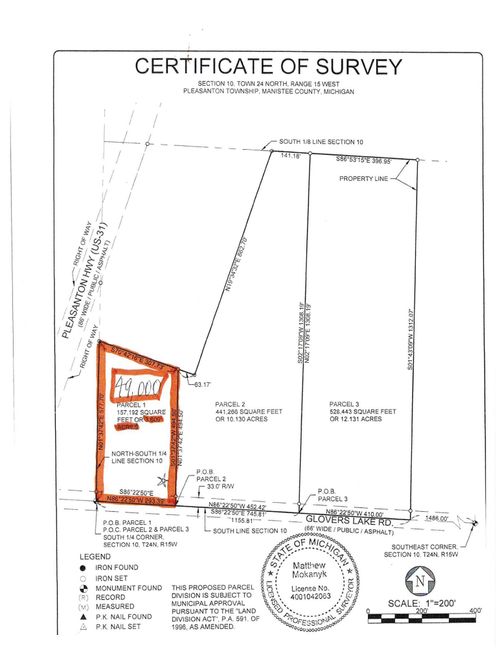 V/L E Glovers Lake Road, Pleasanton Township, MI, 49614 | Card Image