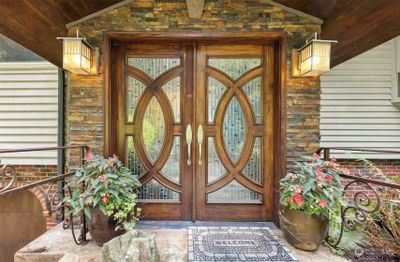 Stunning custom glass/wood wood doors. | Image 2