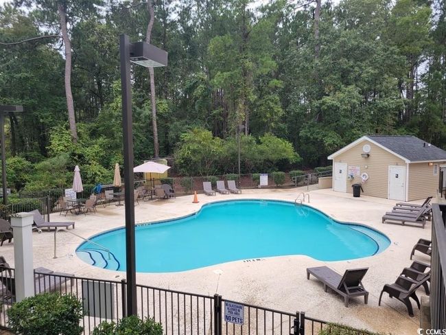 View of swimming pool featuring a patio and an outbuilding | Image 36