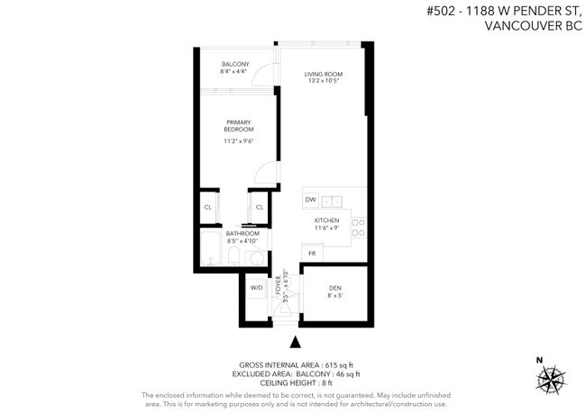 502 - 1188 W Pender Street, Condo with 1 bedrooms, 1 bathrooms and 1 parking in Vancouver BC | Image 25