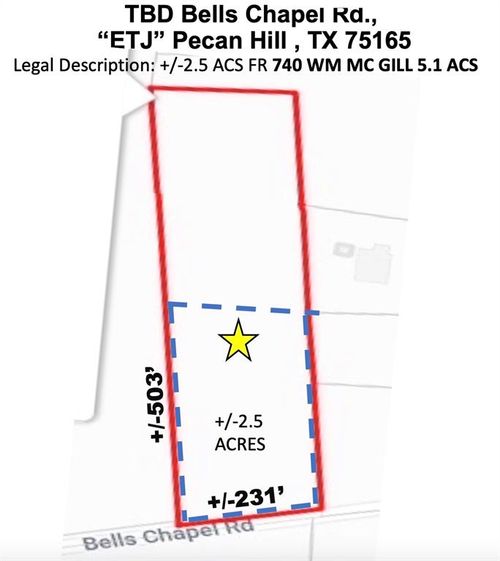 00 Bells Chapel Road, Pecan Hill, TX, 75165 | Card Image