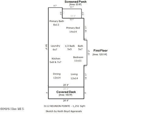 3112 Reunion Pointe Ln, New Bern, NC, 28562-8310 | Card Image