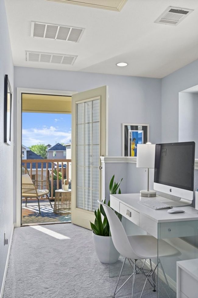 Carpeted office space with baseboards and visible vents | Image 24