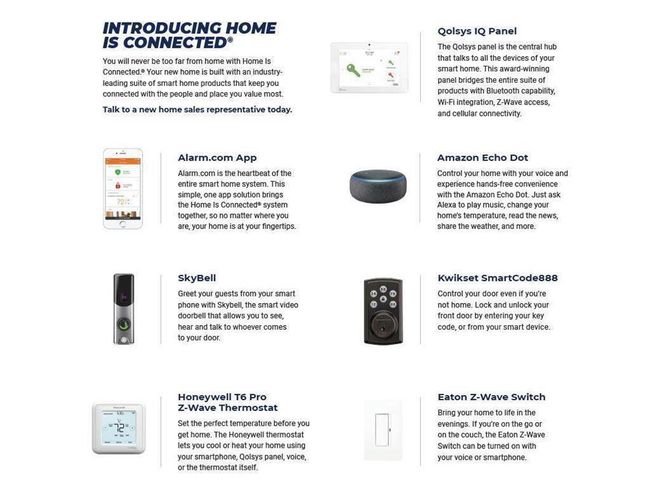 Your new home is connected, as the modern home design meets modern-day technology with a Smart Home package that will include everything in the photo and enhance the ways you experience your new home! | Image 19