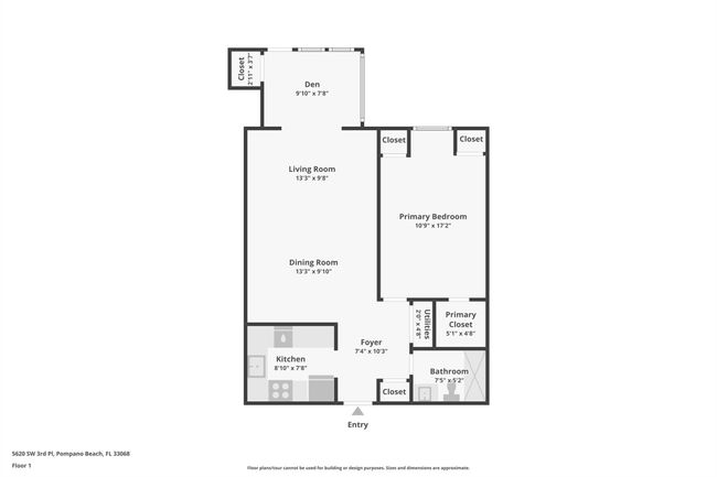 APT-114 - 5620 Sw 3 Rd Pl, Condo with 1 bedrooms, 1 bathrooms and null parking in Margate FL | Image 27
