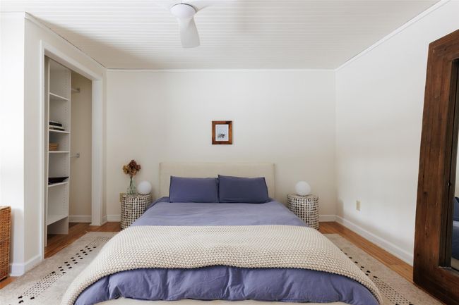 Bedroom with hardwood / wood-style flooring and ornamental molding | Image 13