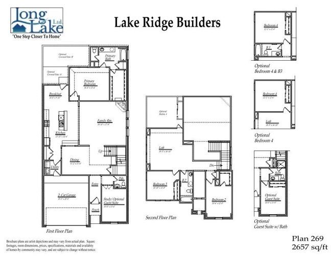 Plan 269 features 5 bedrooms, 3 full baths, 1 half bath, and over 2, 800 square feet of living space. | Image 14