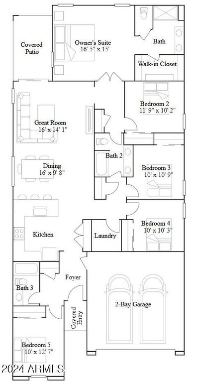 16687 W Alameda Road, House other with 5 bedrooms, 3 bathrooms and null parking in Surprise AZ | Image 2