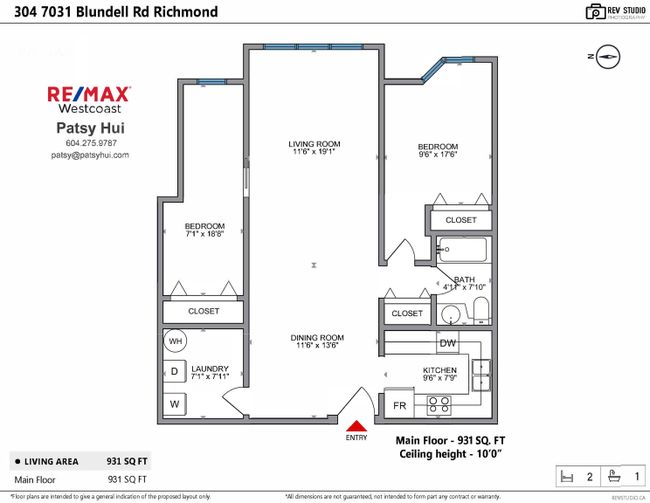 304 - 7031 Blundell Road, Condo with 2 bedrooms, 1 bathrooms and 2 parking in Richmond BC | Image 2
