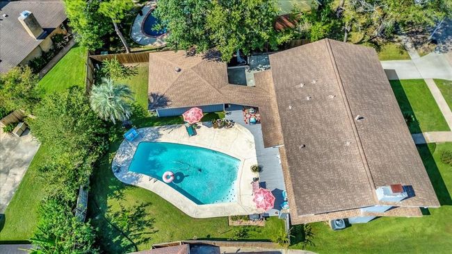 An overhead view of the wonderful backyard space and pool. | Image 4