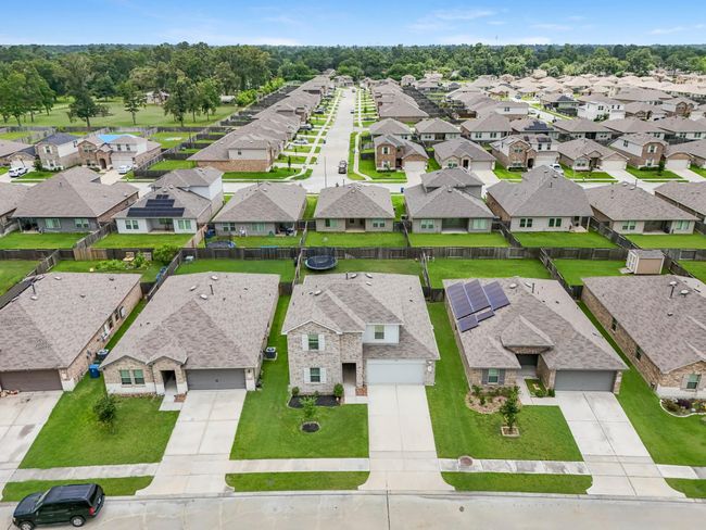 Aerial view of home in cul-de-sac street. | Image 5