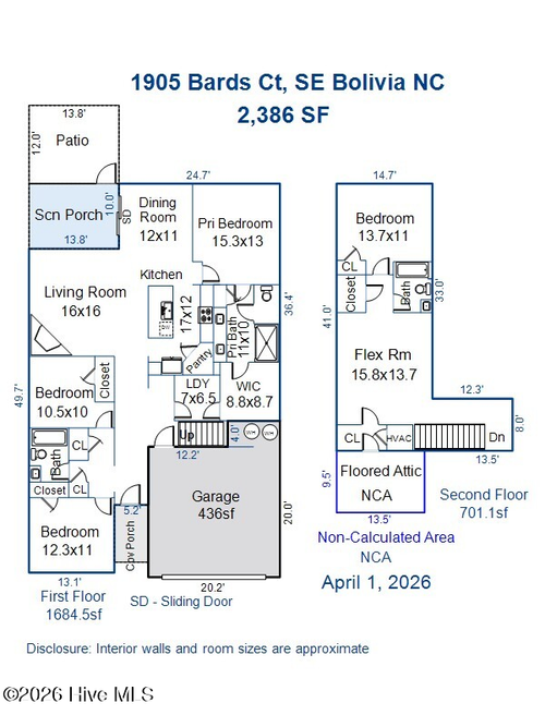 1905 Bards Dr Se, Bolivia, NC, 28422-2201 | Card Image