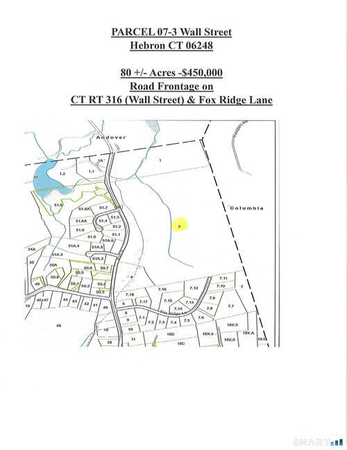 Parcel 07-3 Wall Street, Hebron, CT, 06248 | Card Image