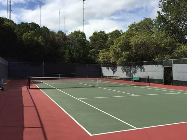 Photo courtesy of DRMA - hard-surface tennis court with backboard | Image 35