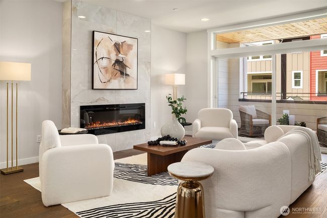 Sleek electric fireplace with designer marble finish | Image 19