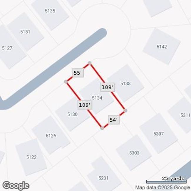 The measurements of the square footage of 5134 Chase Park Circle lot. | Image 24
