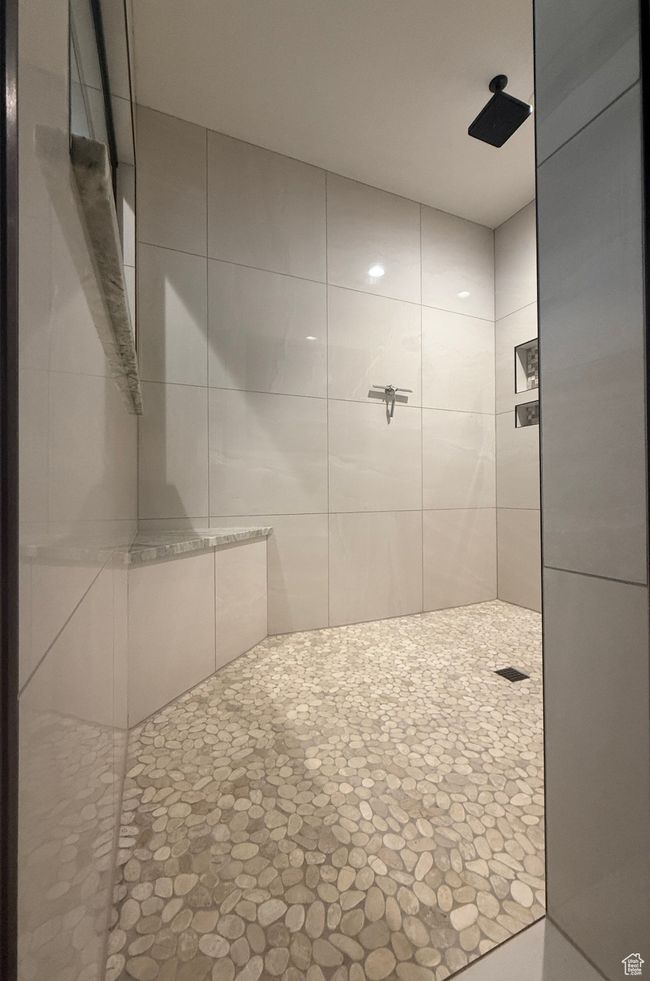 Full bathroom with a tile shower | Image 31