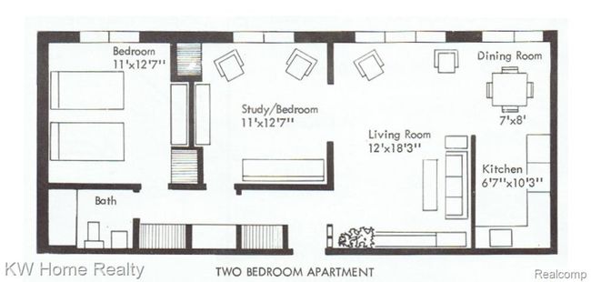 APT-127 - 1550 Cherboneau Pl, Home with 2 bedrooms, 1 bathrooms and null parking in Detroit MI | Image 6