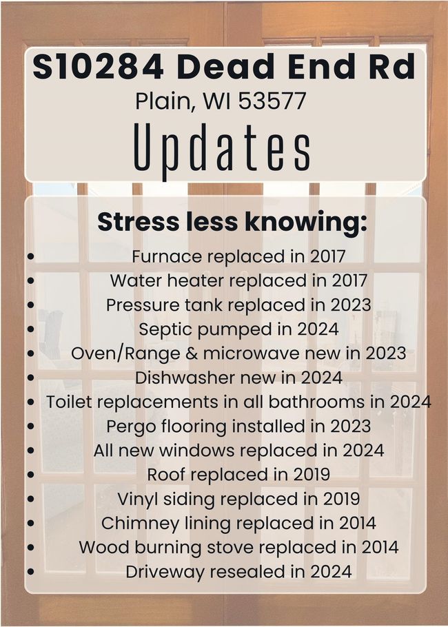 S10284 Dead End Rd, Home with 4 bedrooms, 3 bathrooms and null parking in PLAIN WI | Image 59