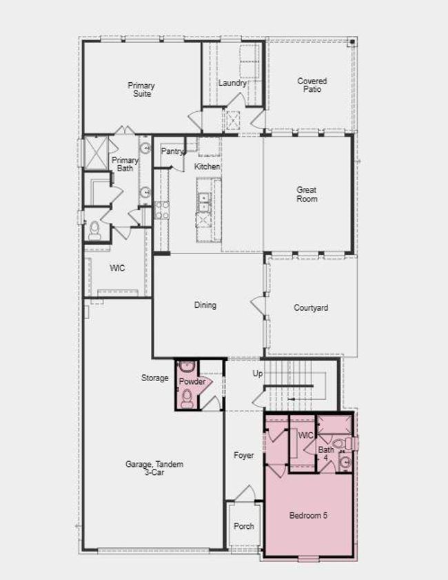 Additional Highlights Include: additional bedroom and bathroom on main level, metal balusters on stair railing, gas line at patio for future grill, built in 36" gas cooktop at kitchen with vent hood. Photos are for representative purposes only. | Image 6