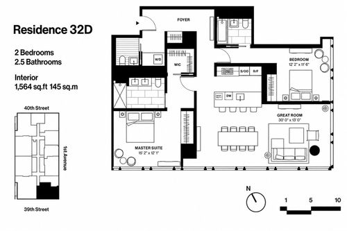32d-695 1st Ave, New York, NY, 10016-2198 | Card Image