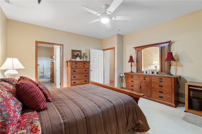 Primary bedroom leads to spacious bath with step-in shower and walk-in closet. | Image 16