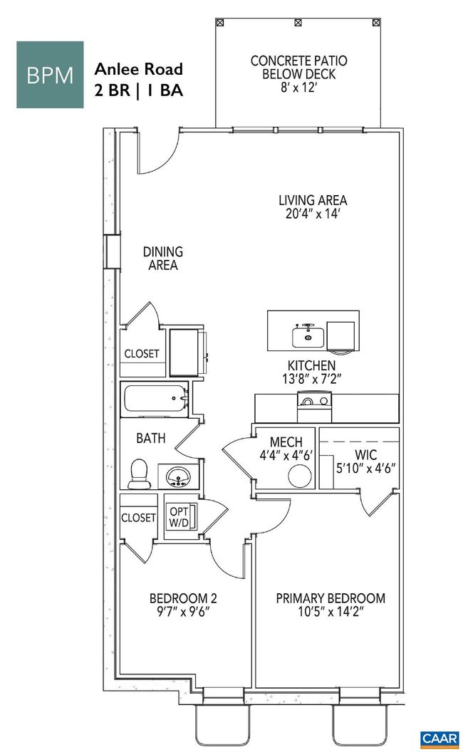 B - 2405 Anlee Rd, Condo with 2 bedrooms, 1 bathrooms and null parking in CROZET VA | Image 9