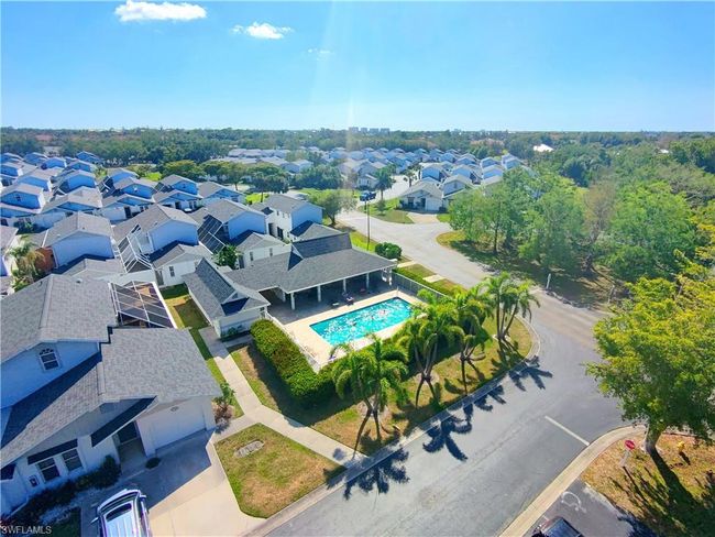 Birds eye view of community pool. | Image 34