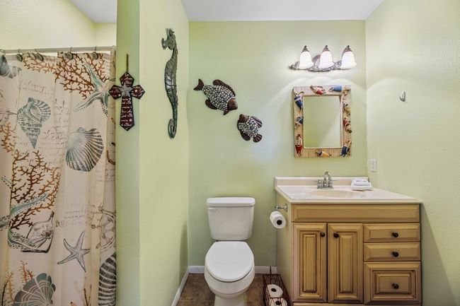 Downstairs large bunkroom with full bathroom | Image 13